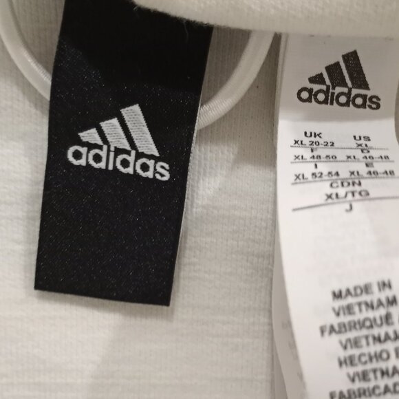 ADIDAS CREAM LONG SLEEVE HOODIE WITH BLACK TRIM MEN SIZE XL - Picture 5 of 11